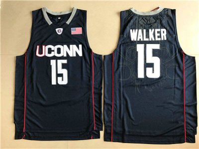 Maillot De Basket NCAA University of Connecticut Kemba Walker 15 Bleu Fonce